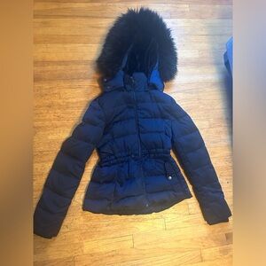 Zara down parka with fur lining